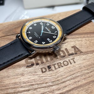 Shinola Canfield Model C56 43mm Black Yellow Dial S0120289683