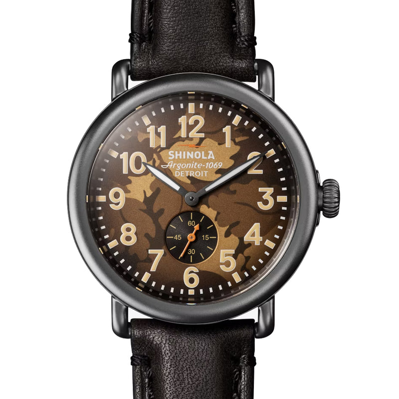 Shinola 41MM Runwell Brown Oak Leaf Camo Watch S0120291083