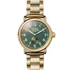 Shinola Runwell 41mm Deep Teal Green Gold Watch S0120291084