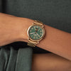 Shinola Runwell 41mm Deep Teal Green Gold Watch S0120291084