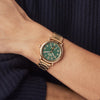 Shinola Runwell 41mm Deep Teal Green Gold Watch S0120291084