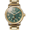 Shinola Runwell 41mm Deep Teal Green Gold Watch S0120291084