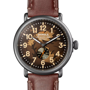 Shinola 47MM Runwell Brown Oak Leaf Camo Watch S0120291086