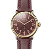 Shinola 47MM Runwell Oxblood Maroon Red Watch S0120291088