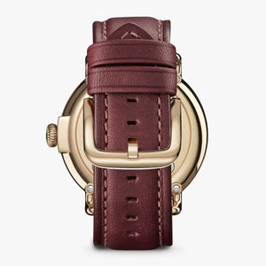 Shinola 47MM Runwell Oxblood Maroon Red Watch S0120291088