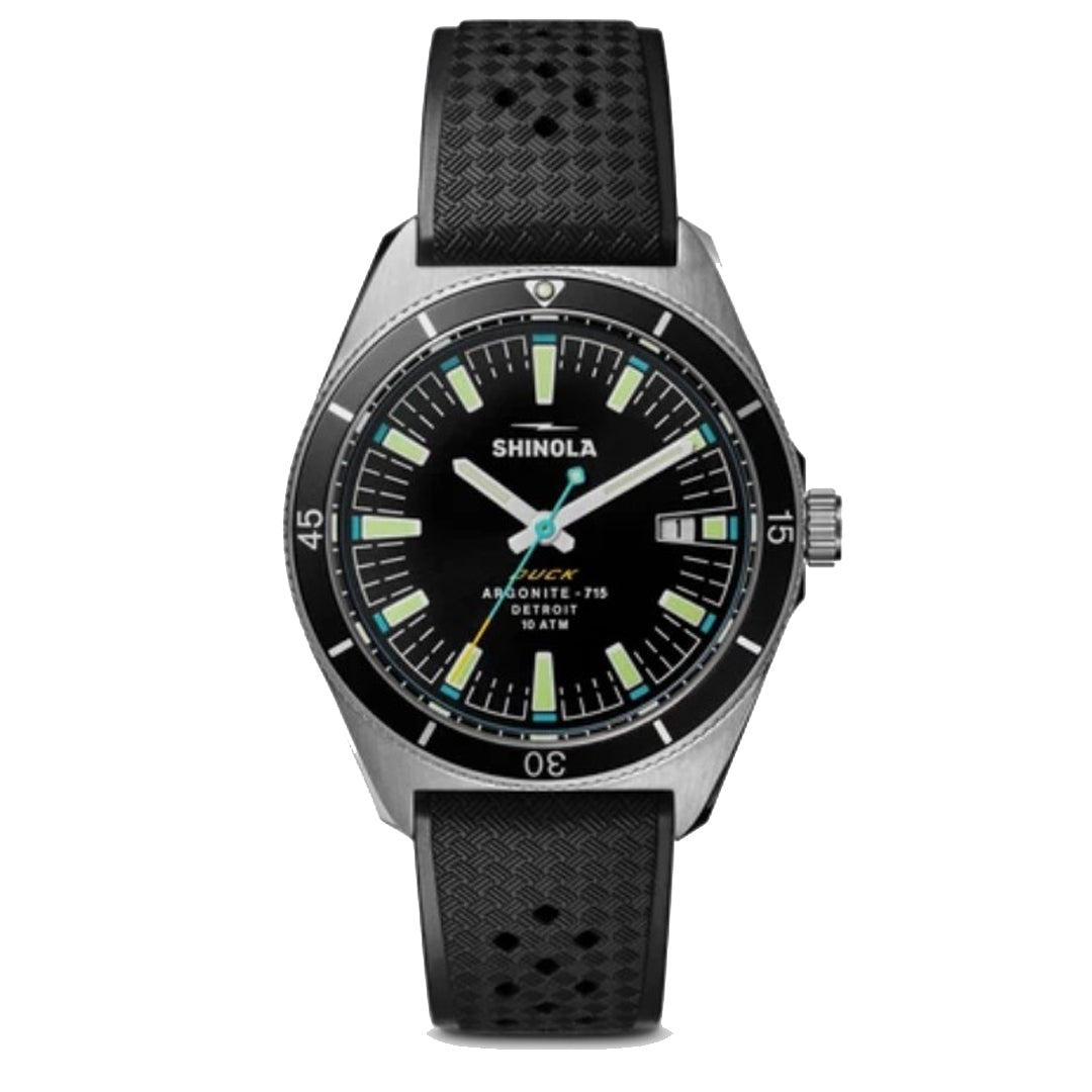Shinola Duck Black Dial and Strap 40MM Watch - NAGI