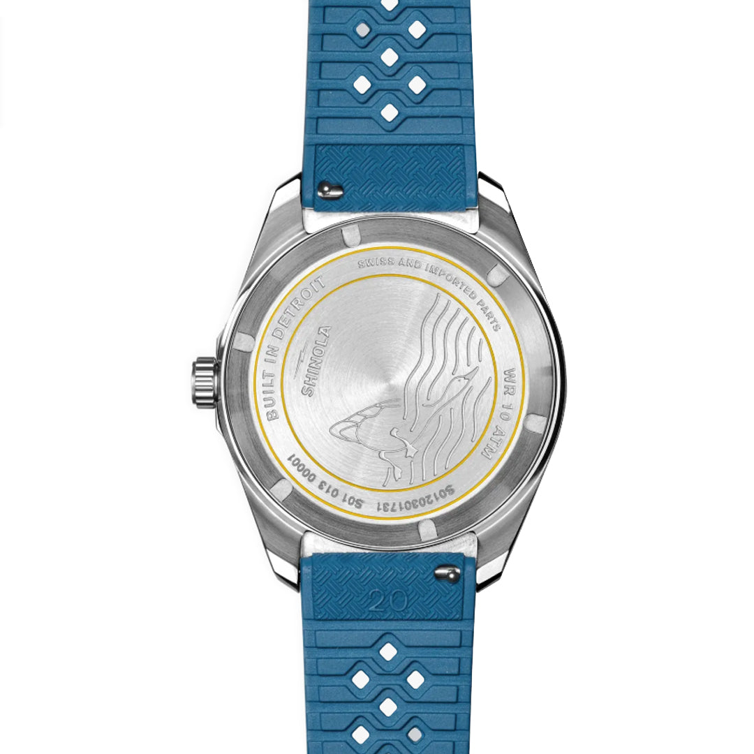 Shinola 40MM Duck Blue Dial and Strap Watch