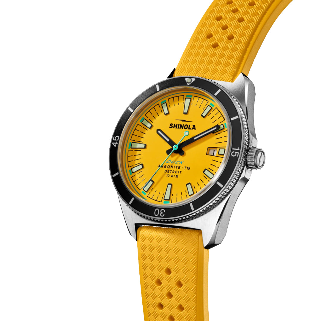 Shinola 40MM Duck Canary Yellow Dial and Strap Watch
