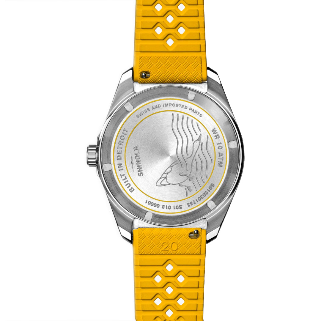 Shinola 40MM Duck Canary Yellow Dial and Strap Watch