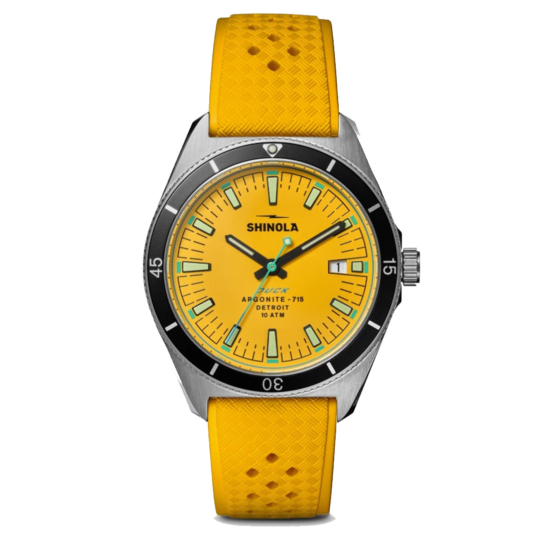 Shinola 40MM Duck Canary Yellow Dial and Strap Watch