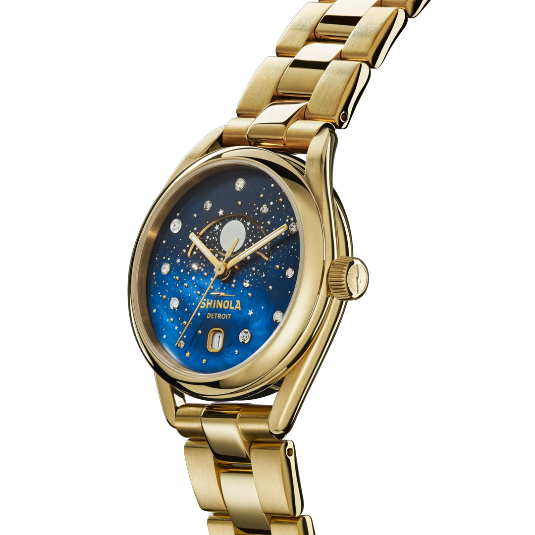 Shinola 38MM Derby Celestial Limited Edition Midnight Blue Dial Watch - NAGI
