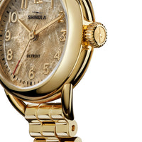 Shinola 25MM Runabout Petosky Dial PVD Gold Watch - NAGI