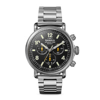 Shinola Runwell Titanium Chronograph West Wind Watch Gift Set with Additional Strap