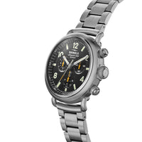 Shinola Runwell Titanium Chronograph West Wind Watch Gift Set with Additional Strap