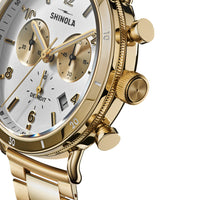 Shinola 40MM Limited Edition Canfield Sport Chronograph PVD Gold Watch