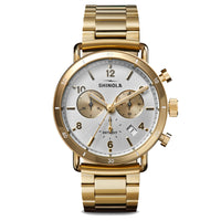 Shinola 40MM Limited Edition Canfield Sport Chronograph PVD Gold Watch