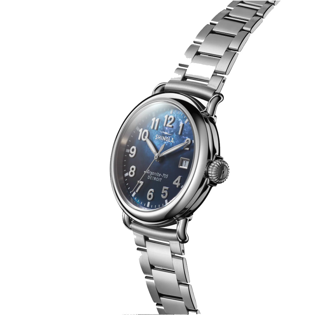 Shinola 36MM Runwell Blue Dial Quartz Watch