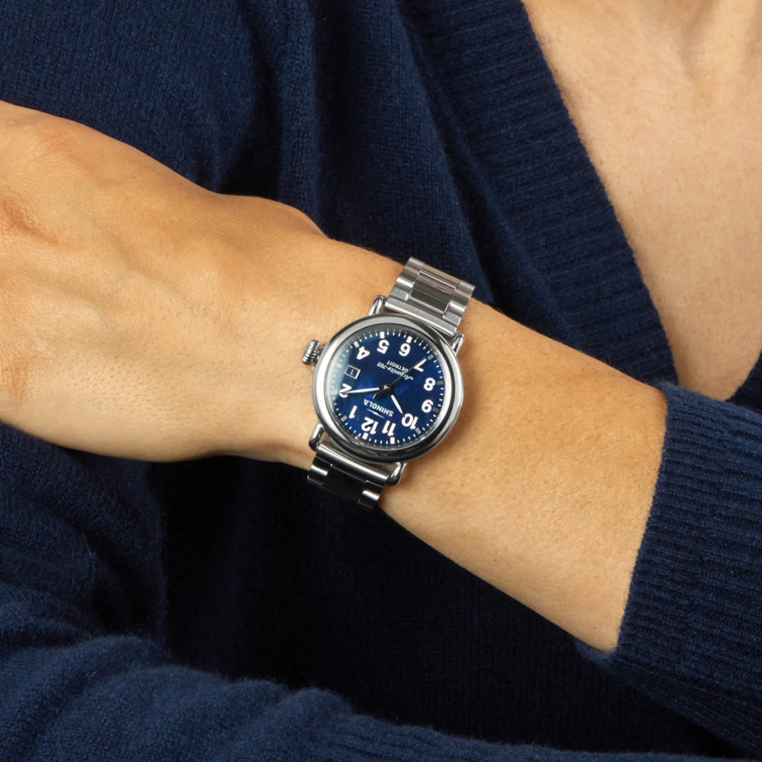 Shinola 36MM Runwell Blue Dial Quartz Watch - NAGI