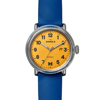 Shinola Detrola University of Michigan Wolverines Blue Yellow Watch