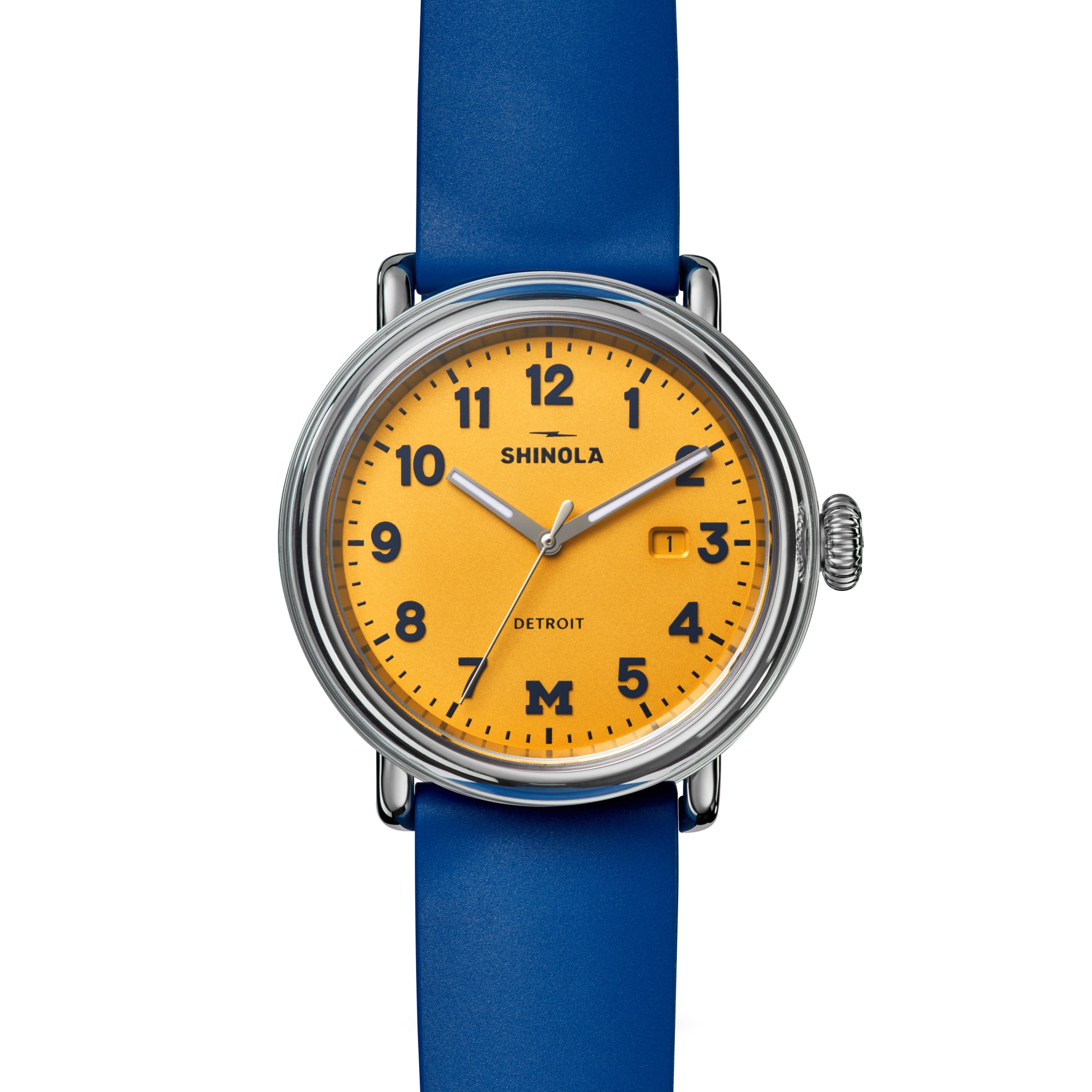 Shinola Detrola University of Michigan Wolverines Blue Yellow Watch