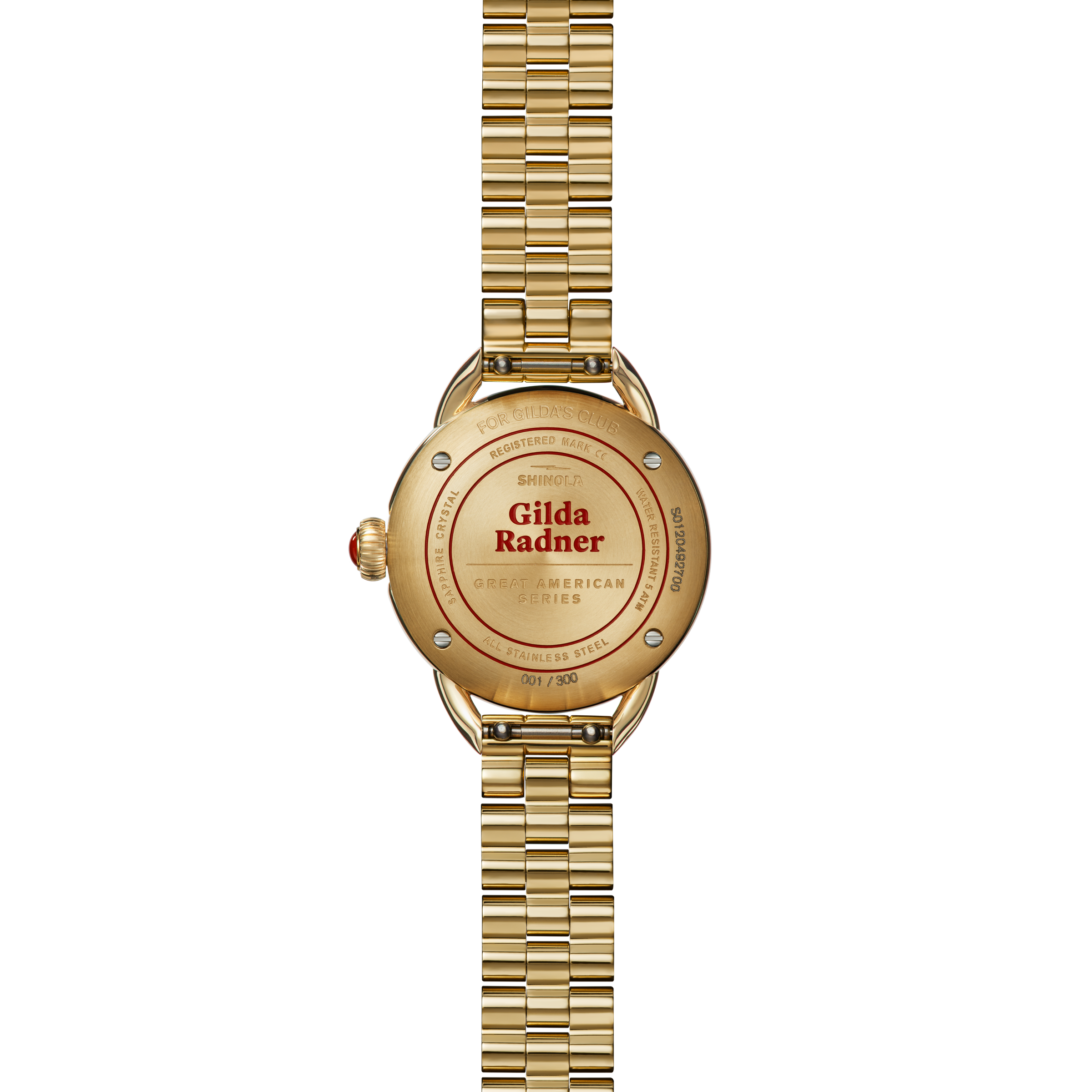 Shinola Gilda Radner Limited Edition Runabout Quartz Red Watch S0120492696