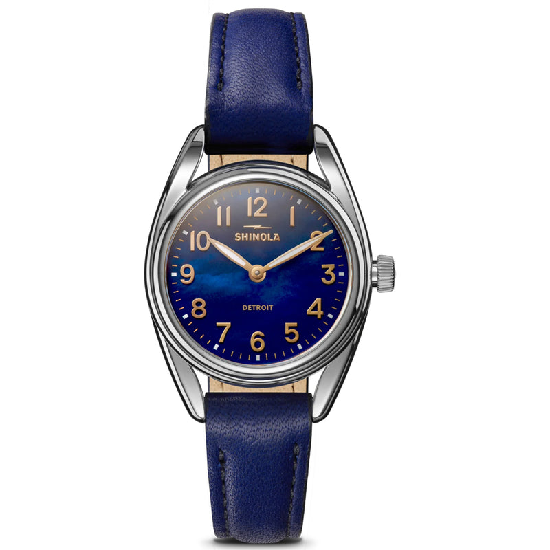 Shinola Derby 30.5MM Quartz Blue Mother of Pearl Dial Watch - NAGI