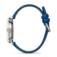 Shinola Detrola 41MM Quartz Pink and Blue Dial Blue Strap Watch