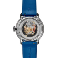 Shinola Detrola 41MM Quartz Pink and Blue Dial Blue Strap Watch