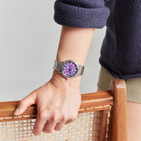 Shinola Runwell 36MM Quartz Purple Sunray Dial Stainless Steel Watch