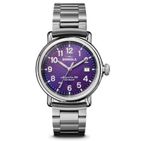 Shinola Runwell 36MM Quartz Purple Sunray Dial Stainless Steel Watch