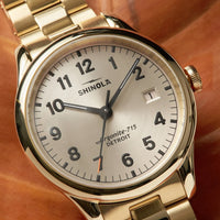 Shinola Vinton 38MM Quartz Vapor Gold Dial and PVD Gold Bracelet Watch