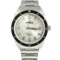 Shinola 38MM Duck Silver Sunray Dial Stainless Steel Watch