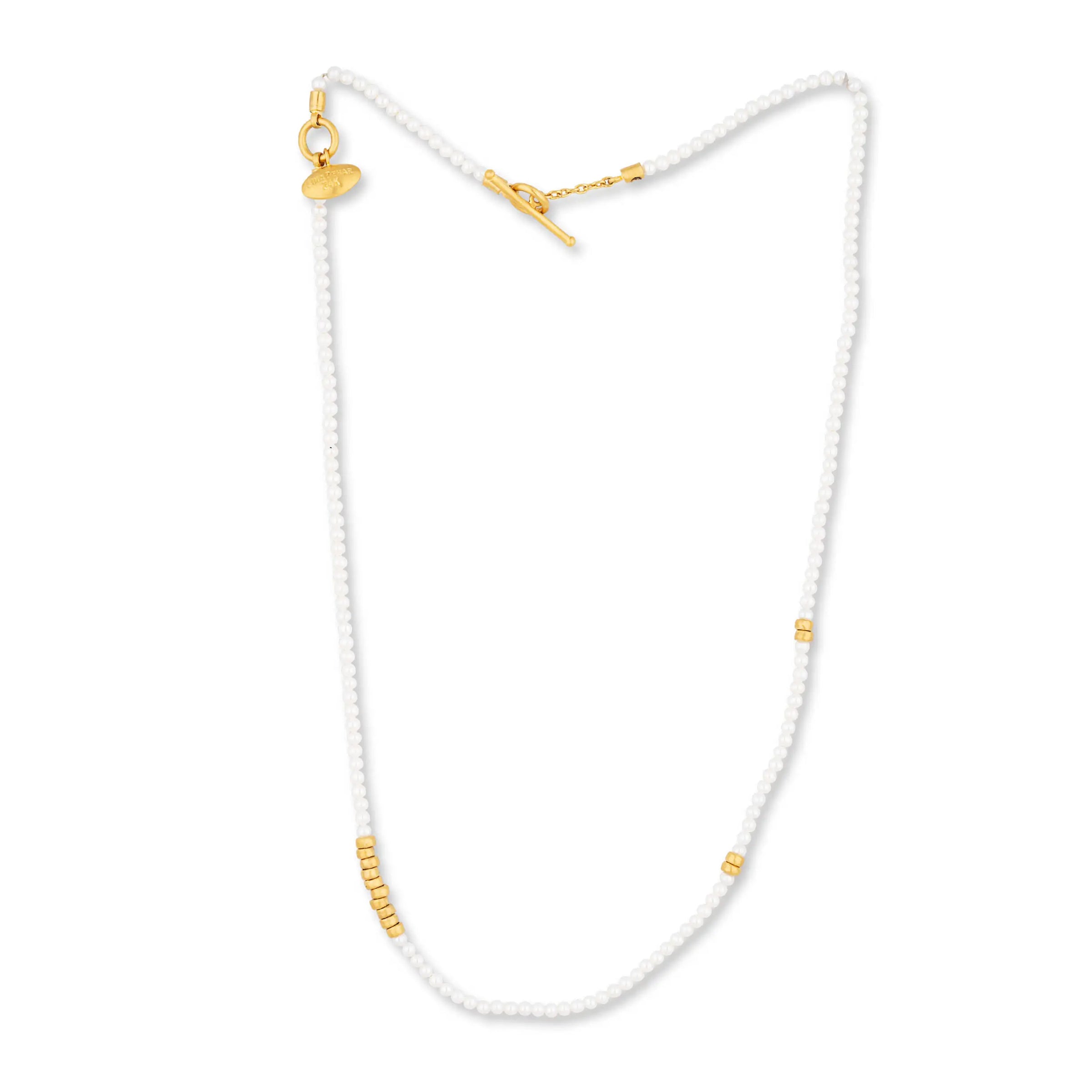 Lika Behar 24K Sarah Cultured Sead Pearls Necklace