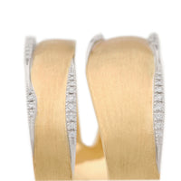 Marco Bicego 18K Yellow Gold Lunaria Split Bangle Bracelet with Pave Diamonds