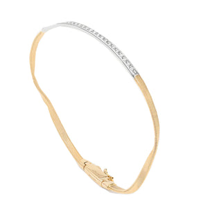 Marco Bicego Marrakech 18K Yellow Gold Bangle With Diamond Bar