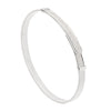 Marco Bicego 18K White Gold Masai Coil and Diamond Pave Bangle Bracelet, Thin