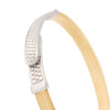 Marco Bicego 18K Yellow & White Gold Masai Coil and Diamond Pave Bangle Bracelet, Thin