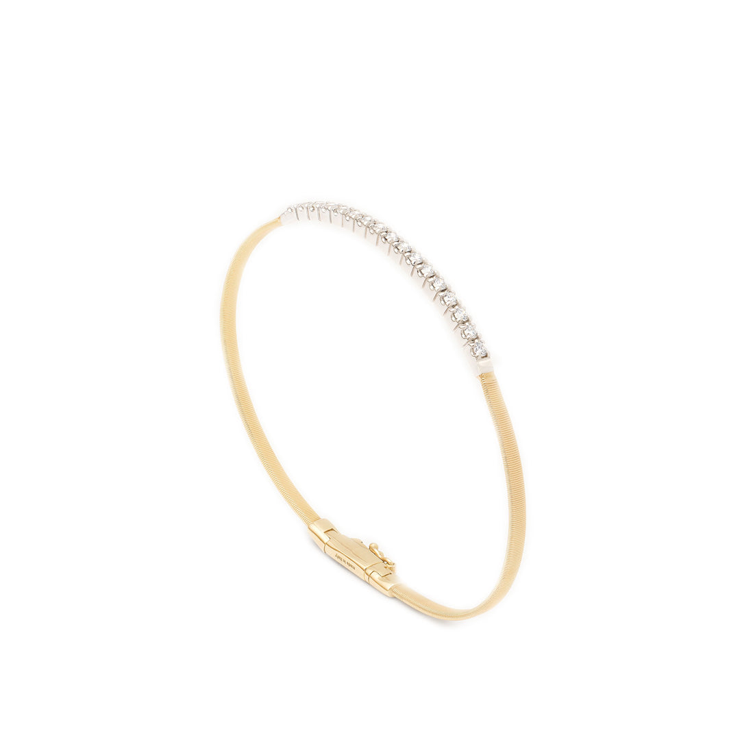 Marco Bicego 18K Yellow Gold Masai Small Stackable Bracelet With Diamond Bar