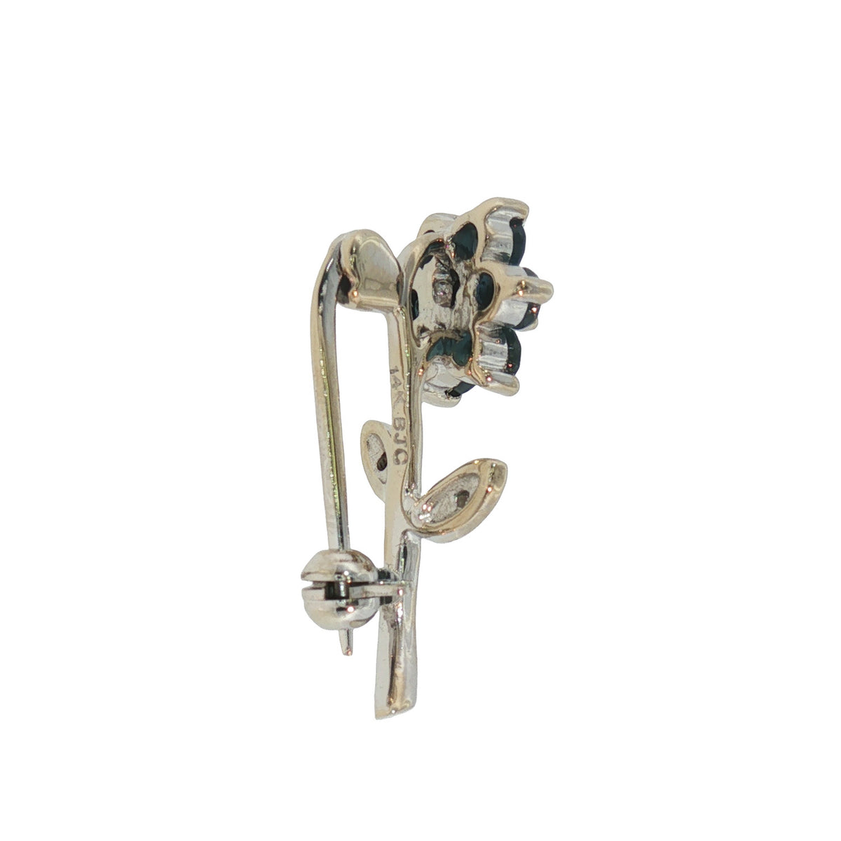 Pre-Owned Samuel Behnam 14K White Gold Flower Pin