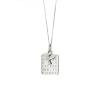 "She is Fierce" Sterling Silver Necklace with Sapphire img3