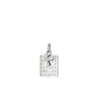 "She is Fierce" Sterling Silver Necklace with Sapphire img4