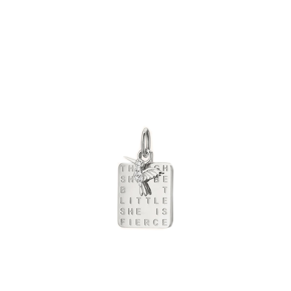 "She is Fierce" Sterling Silver Necklace with Sapphire img4