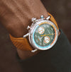 Shinola 44MM Limited Edition Canfield Speedway Pea Gravel Green Brown Leather Watch S20267678 Lap 06