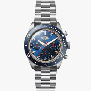 Shinola Mooncraft Monster Apollo 11 Sea Blue Chrono 43mm Watch Limited