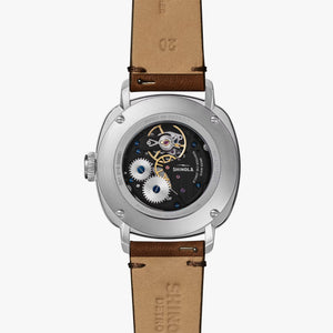 Shinola 39mm The Mechanic Watch White Dial & Steel Case S0120273244