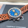 Shinola 44MM Limited Edition Canfield Speedway Horizon Blue Brown Leather Watch S0120291079 Lap 07