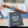 Shinola 44MM Limited Edition Canfield Speedway Horizon Blue Brown Leather Watch S0120291079 Lap 07