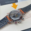 Shinola 44MM Limited Edition Canfield Speedway Horizon Blue Brown Leather Watch S0120291079 Lap 07