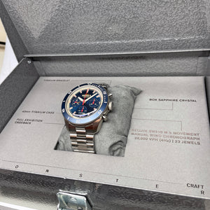 Shinola Mooncraft Monster Apollo 11 Sea Blue Chrono 43mm Watch Limited