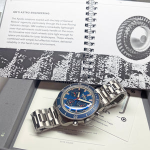 Shinola Mooncraft Monster Apollo 11 Sea Blue Chrono 43mm Watch Limited